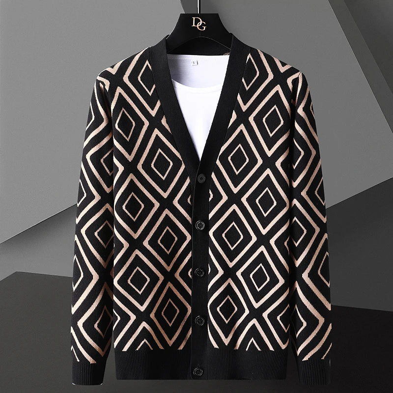 Hastings Diamond Jacquard Cardigan