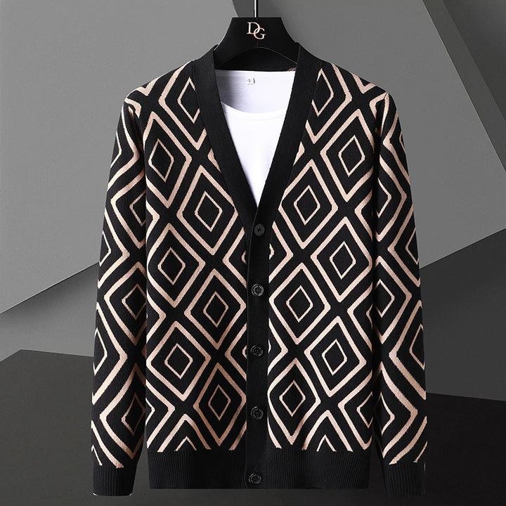 Hastings Diamond Jacquard Cardigan