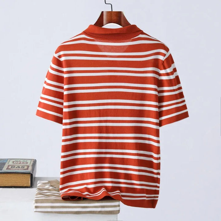 Muccino - Striped Polo Shirt
