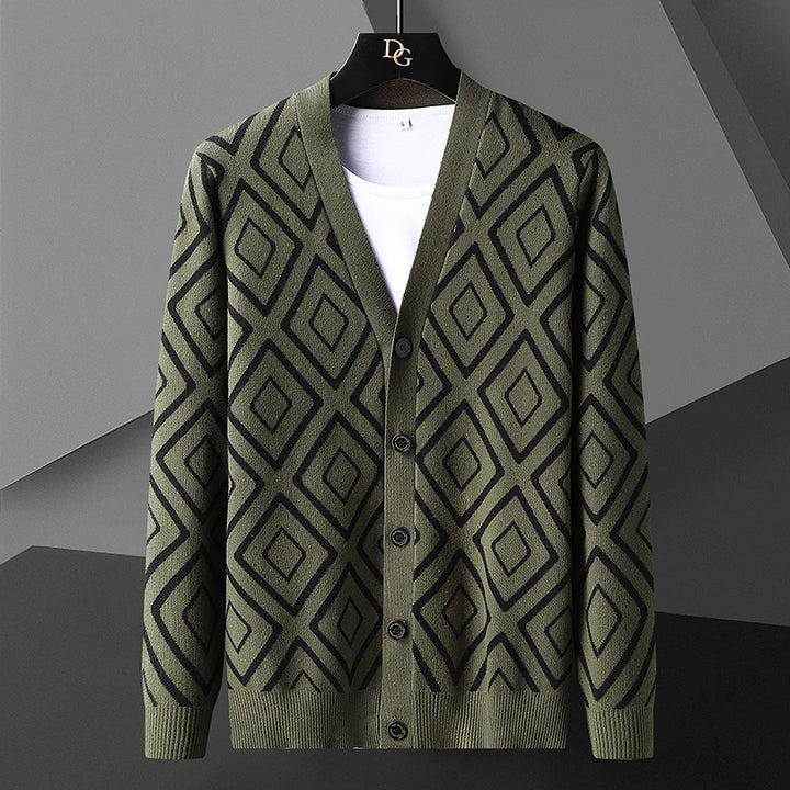 Hastings Diamond Jacquard Cardigan