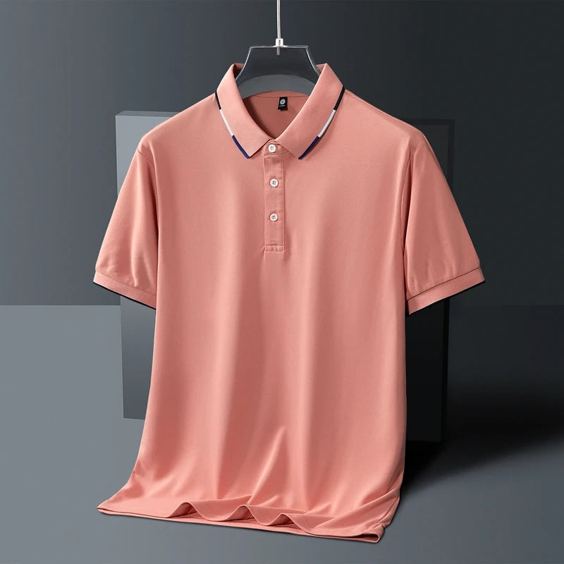 Seabrook - Pinstriped Collar Polo