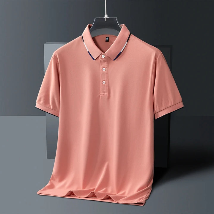 Seabrook - Pinstriped Collar Polo