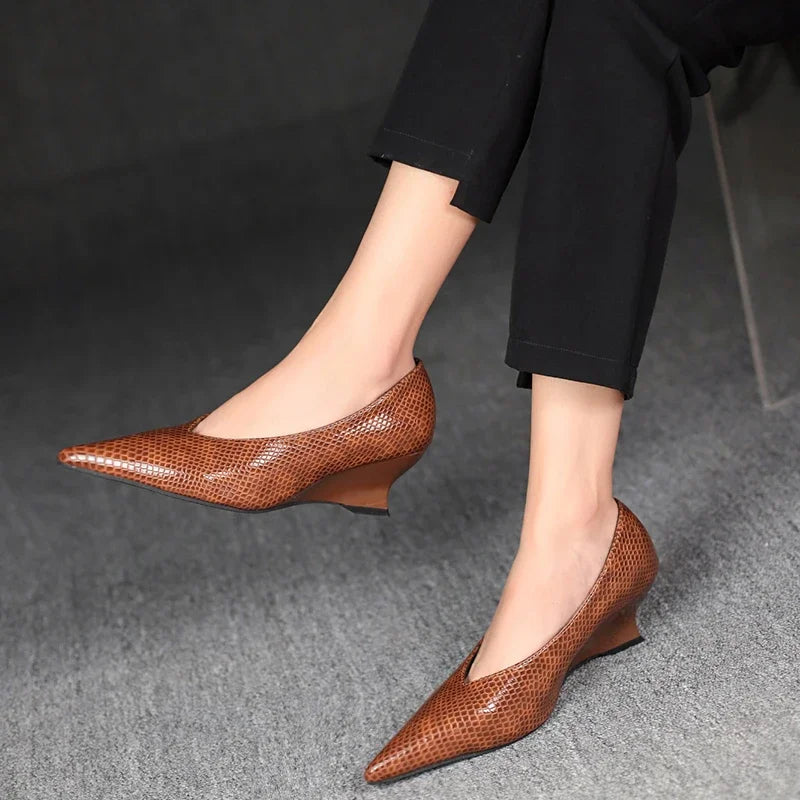 Gianna Low Wedge Pump