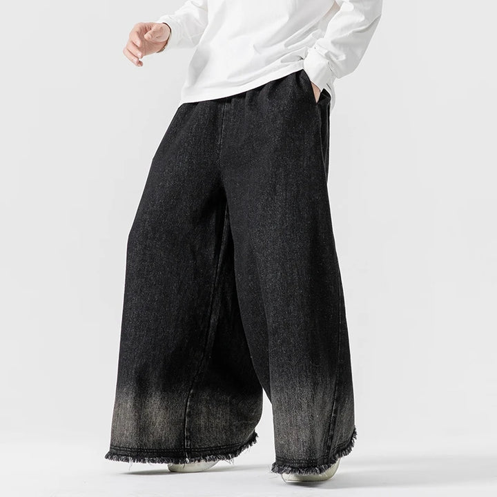 Higgins - Baggy Ombré Washed Jeans