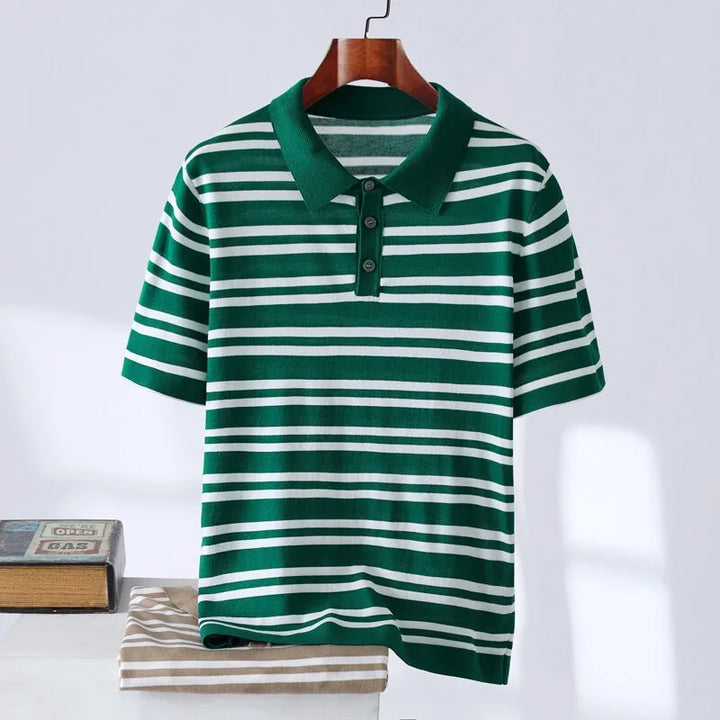 Muccino - Striped Polo Shirt
