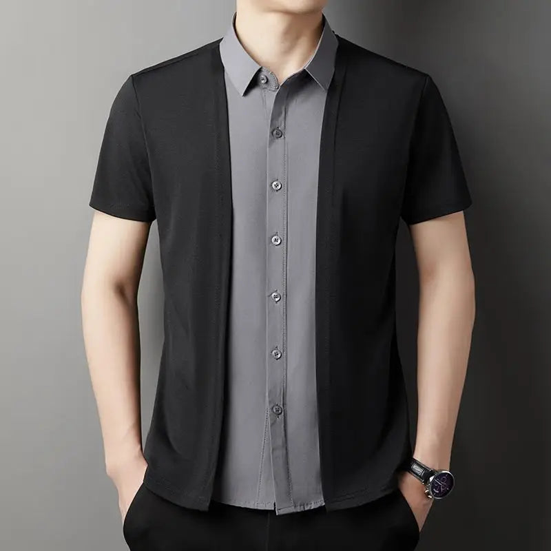 Midtown Mock-Layer Shirt