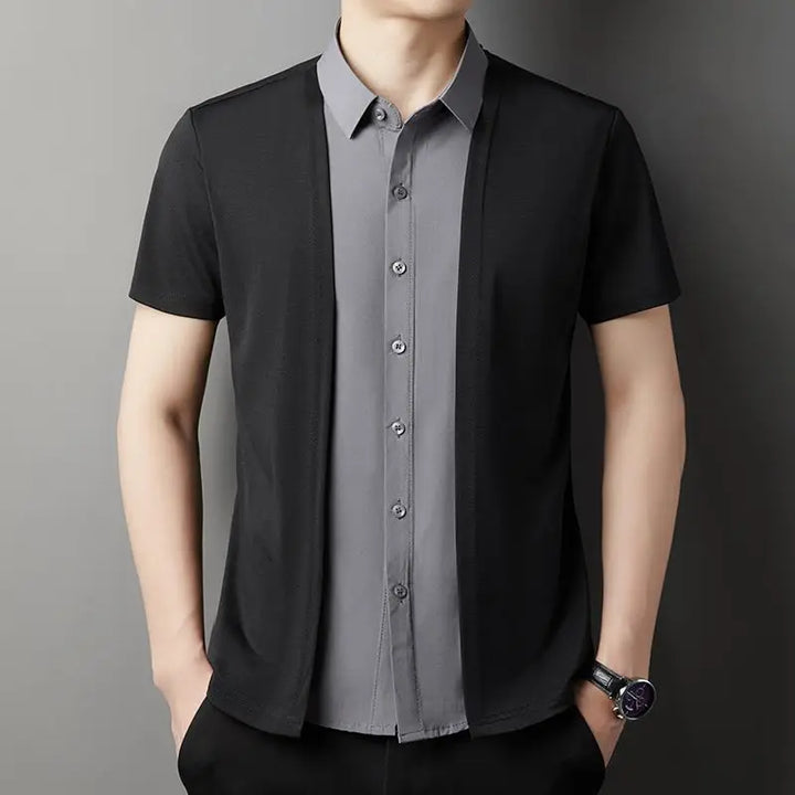Midtown Mock-Layer Shirt