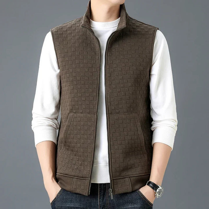 Linden Check Zip-Up Vest