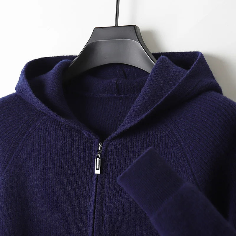 Montavero Merino Wool Zip-Up Sweater