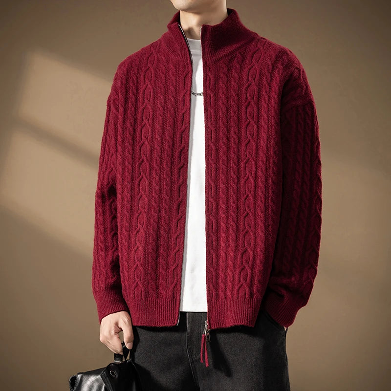 Lindmere Cable-Knit Zip Cardigan
