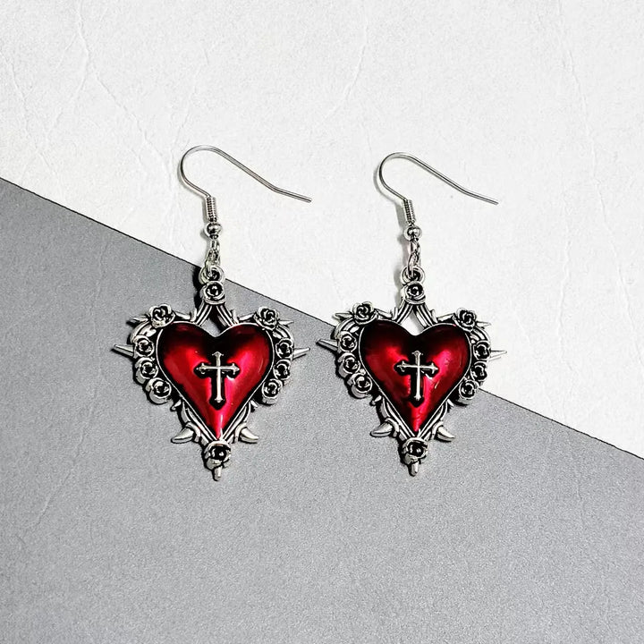 Elytra Heart Earrings