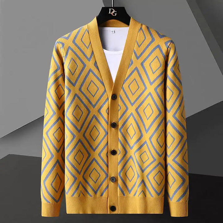 Hastings Diamond Jacquard Cardigan