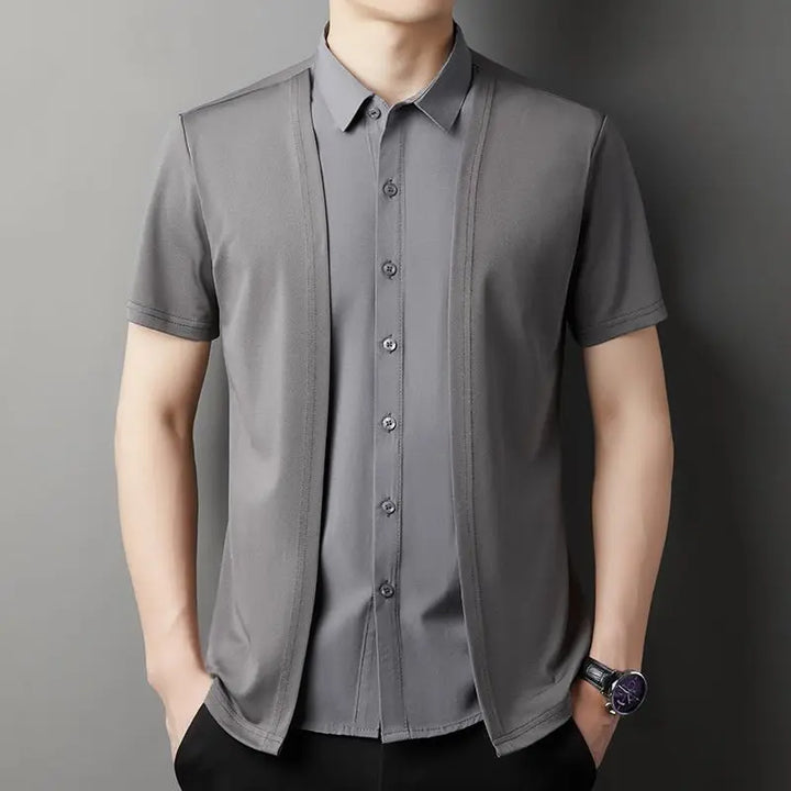 Midtown Mock-Layer Shirt