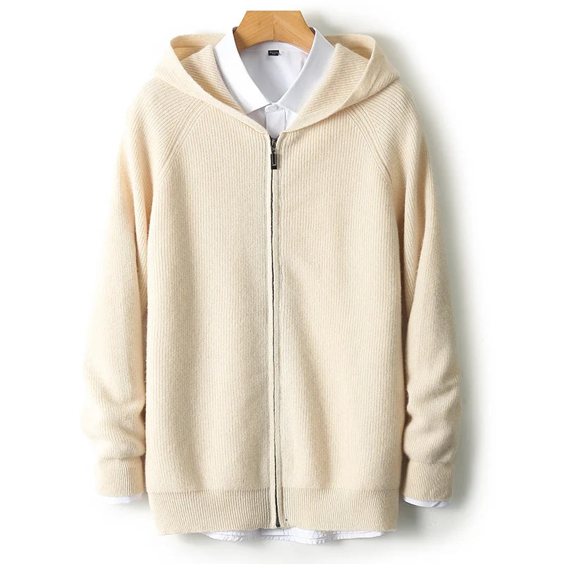 Montavero Merino Wool Zip-Up Sweater