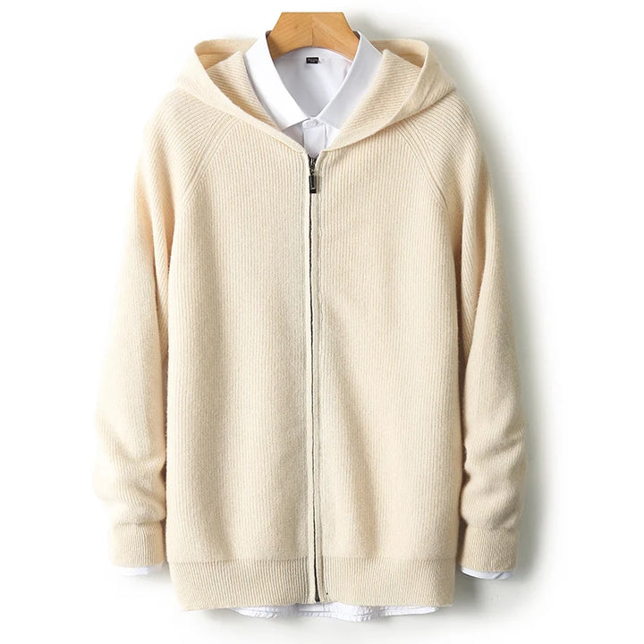 Montavero Merino Wool Zip-Up Sweater