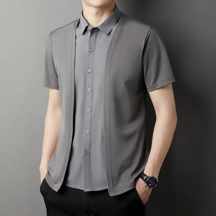 Midtown Mock-Layer Shirt